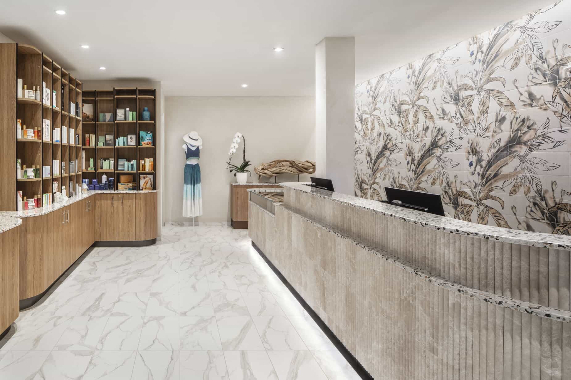 reception area at a spa